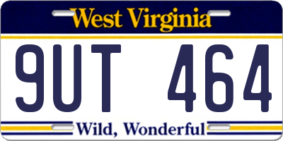 WV license plate 9UT464