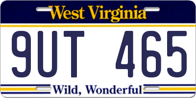 WV license plate 9UT465