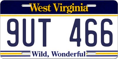 WV license plate 9UT466