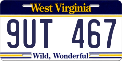WV license plate 9UT467