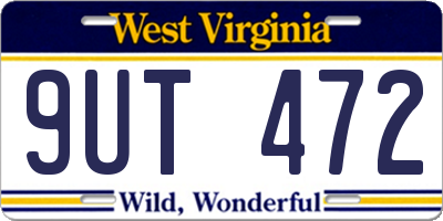 WV license plate 9UT472