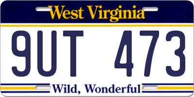 WV license plate 9UT473
