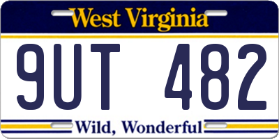 WV license plate 9UT482