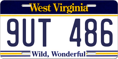 WV license plate 9UT486