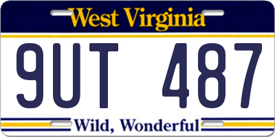 WV license plate 9UT487