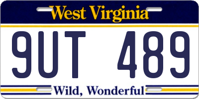 WV license plate 9UT489