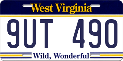 WV license plate 9UT490