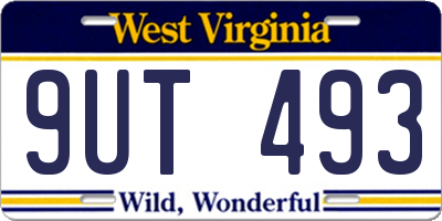 WV license plate 9UT493