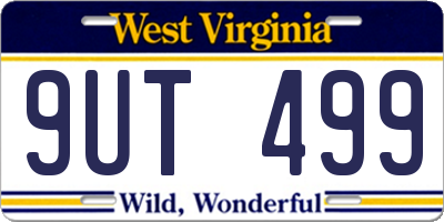 WV license plate 9UT499