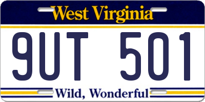 WV license plate 9UT501