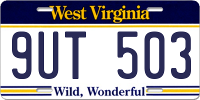 WV license plate 9UT503