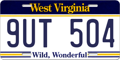 WV license plate 9UT504