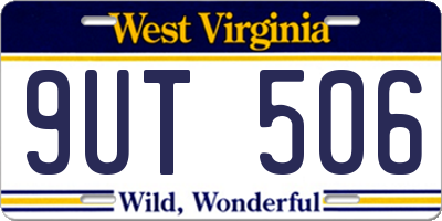 WV license plate 9UT506