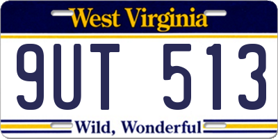 WV license plate 9UT513