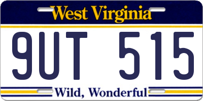 WV license plate 9UT515