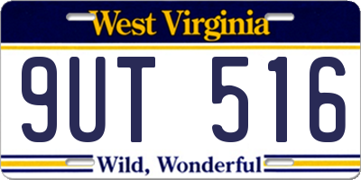 WV license plate 9UT516