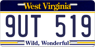 WV license plate 9UT519