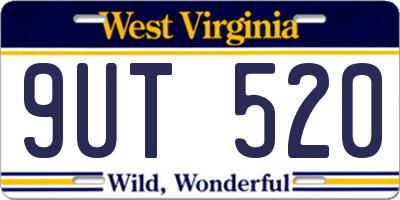 WV license plate 9UT520