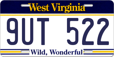 WV license plate 9UT522