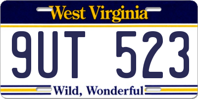 WV license plate 9UT523