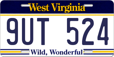WV license plate 9UT524
