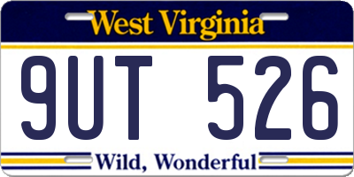WV license plate 9UT526