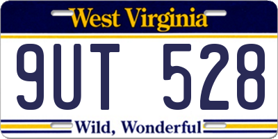 WV license plate 9UT528