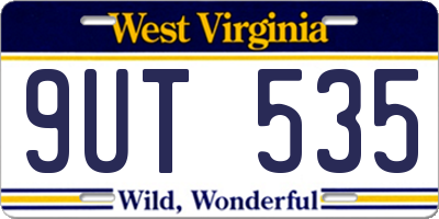 WV license plate 9UT535