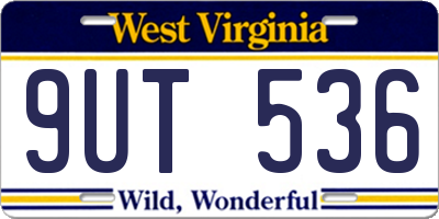 WV license plate 9UT536