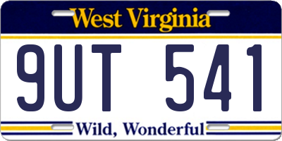 WV license plate 9UT541