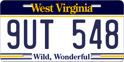 WV license plate 9UT548