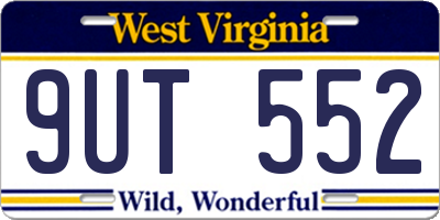 WV license plate 9UT552