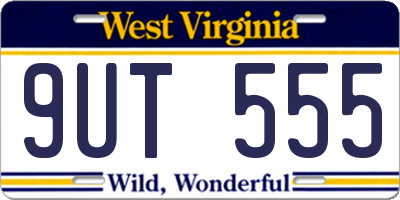 WV license plate 9UT555