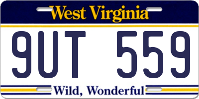WV license plate 9UT559