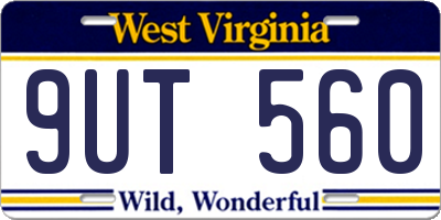 WV license plate 9UT560