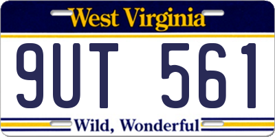 WV license plate 9UT561