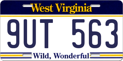 WV license plate 9UT563