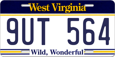 WV license plate 9UT564