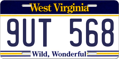 WV license plate 9UT568
