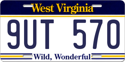 WV license plate 9UT570