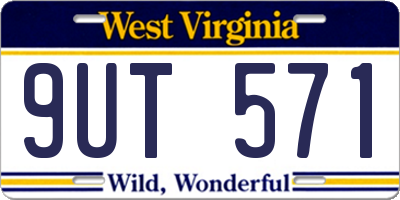 WV license plate 9UT571