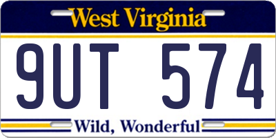 WV license plate 9UT574