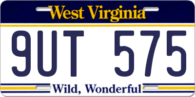WV license plate 9UT575