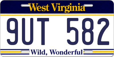 WV license plate 9UT582