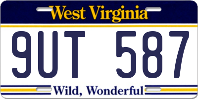 WV license plate 9UT587