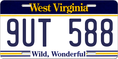WV license plate 9UT588