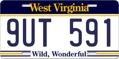 WV license plate 9UT591