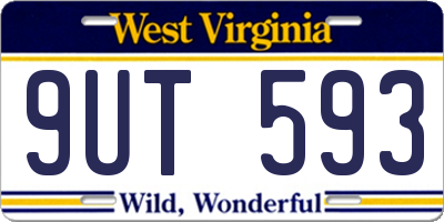 WV license plate 9UT593