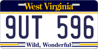WV license plate 9UT596