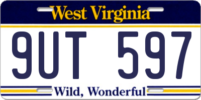 WV license plate 9UT597